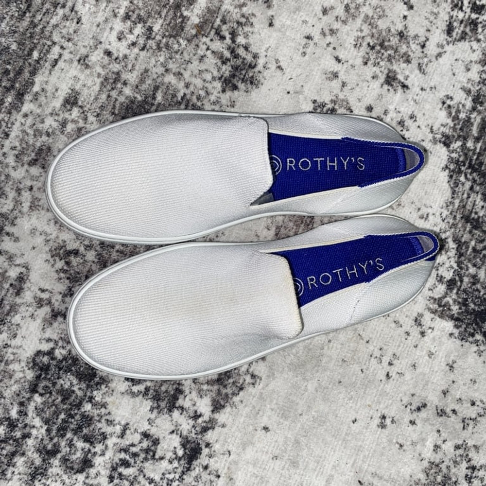 The Original Slip On Sneaker in Bright White | Rothy's Size 7 - Picture 1 of 11